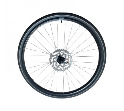 Výplet 622/28" přední, ráfek Remerx Top Disc, náboj Shimano TX505 CL, Disc, obutý