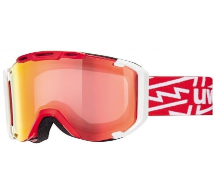 Lyžařské brýle UVEX SNOWSTRIKE VM, red-white/variomatic/litemirror red (3023) Množ. Uni