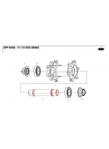 11.1918.053.000 - AXLE FRONT ZIPP 77D DB AXLE ONLY Množ. Uni