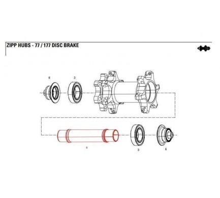 11.1918.053.000 - AXLE FRONT ZIPP 77D DB AXLE ONLY Množ. Uni