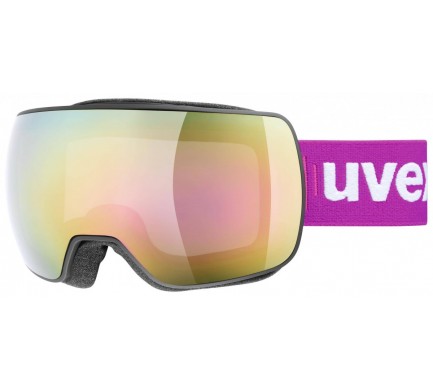 Lyžařské brýle UVEX  COMPACT FM, black mat dl/mirror pink (2026) Množ. Uni