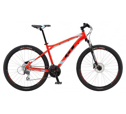 2018 GT AGGRESSOR 27,5" EXPERT (G28118M50/RED - Gloss Neon Red w/ Skyblue & Black) L