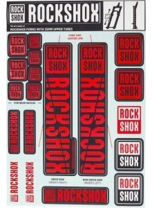 11.4318.003.509 - ROCKSHOX DECAL KIT 35MM OXY RED Množ. Uni