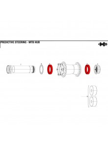 11.1918.003.110 - SRAM HUB BEARING SET FRT PREDICTIVE STEERING Množ. Uni