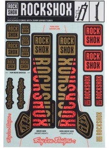 00.4318.021.000 - ROCKSHOX DECAL KIT TLD 35MM GOLD/ORANGE Množ. Uni