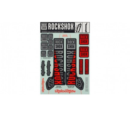 00.4318.021.001 - ROCKSHOX DECAL KIT TLD 35MM SILVER/ORANGE Množ. Uni