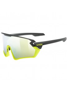 2022 UVEX BRÝLE SPORTSTYLE 231 BLACK LIME MAT / MIRROR YELLOW (CAT.3) Množ. Uni