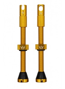 PEATY'S X CHRIS KING (MK2) GOLD TUBELESS VALVES - 60MM (PTV2-60-GLD-12) Množ. Uni