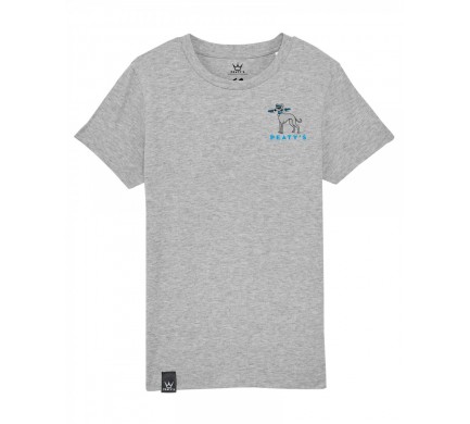 PEATY'S KIDSWEAR T-SHIRT - WHIPPET / GREY (PKW-TEE-WHP-GRY) 9-10y