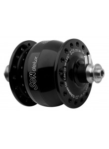 Nábojové dynamo SONdelux black, 32d, V-brzdy