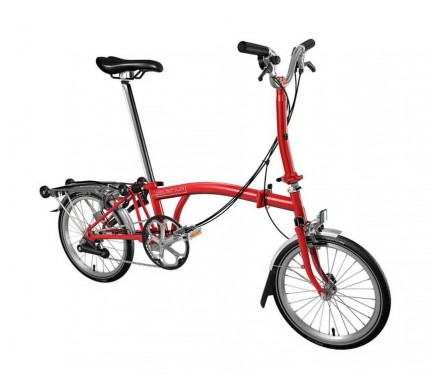 Brompton M6R - skládací kolo červené