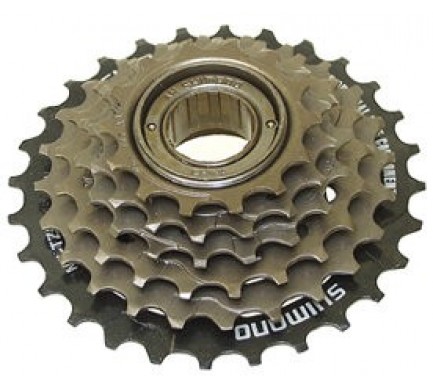 6-kolo SHIMANO MF-TZ500 14-28 zubů, hnědé/černé