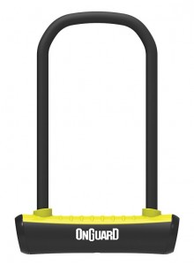 Zámek ONGUARD podkova 115x230x11mm, žlutá, 2klíče, držák