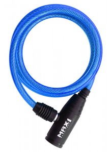 Zámek spirála MAX1 120x0,8cm modrý