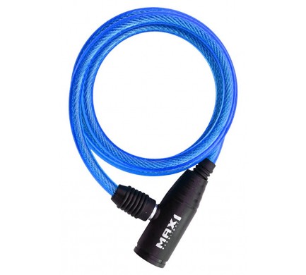 Zámek spirála MAX1 120x0,8cm modrý