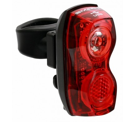 Blikačka zadní SMART 321R USB 1 x 0,5W LED