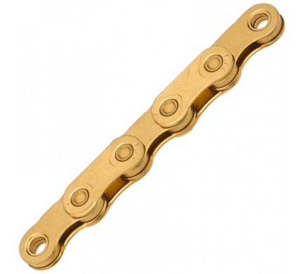 Řetěz KMC X Flattop Gold Ti N 126 článků v krabičce, úprava WAX