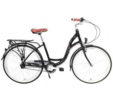 Kolo STORM Dublin Alu 26" 3sp. 17" černé / růžová mašle