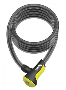 Zámek ONGUARD lanko 120x8mm žlutý 2klíče