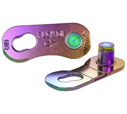 Spojka řetězu SRAM 12 speed, PowerLock Flattop Rainbow (1 ks na kartě)