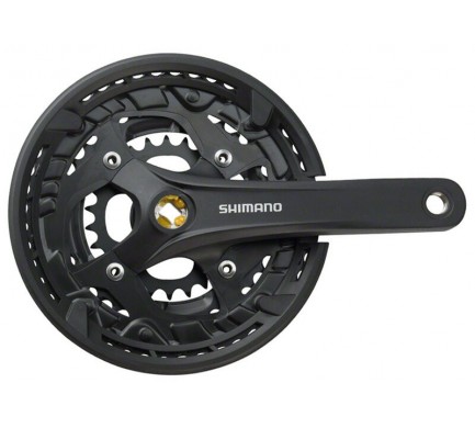 Kliky SHIMANO Acera FC-T3010, černé, s krytem, pro osu čtyřhran, 9 speed