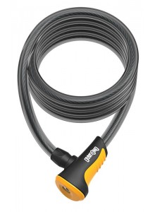 Zámek ONGUARD lanko 120x8mm oranžový 2klíče