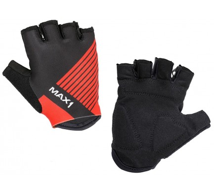 Dětské krátkoprsté rukavice MAX1 Raceday 3-4 roky černo/červené