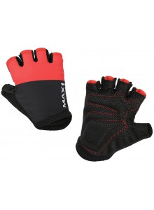 Dětské krátkoprsté rukavice MAX1 11-12 let černo/červené