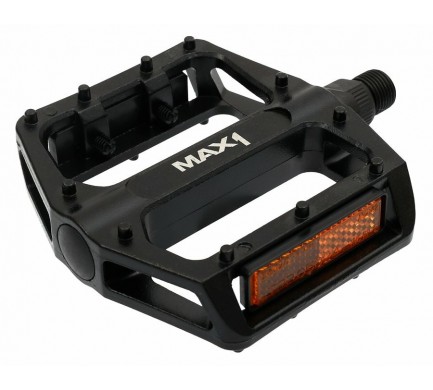 Pedály MAX1 BMX černé hranaté s piny