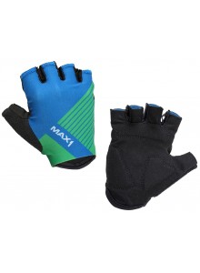 Dětské krátkoprsté rukavice MAX1 Raceday 5-6 let modro/zelené