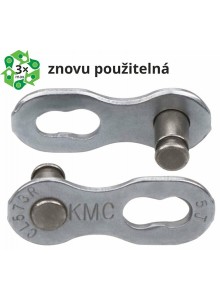 Spojka řetezu KMC 6/7/8 speed EPT povrch, šedý, baleno po 5 kusech, cena za balení