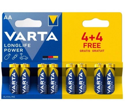 Alkalické baterie AA Varta blistr 8 ks