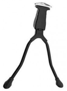 Stojánek středový černý dvojitý s podložkou