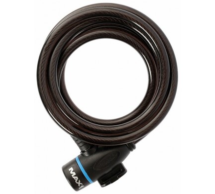 Zámek spirála MAX1 180x0,8cm 4 klíče, držák