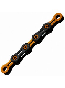 Řetěz KMC DLC 11 oranžovo/černý v krabičce 118 čl.