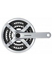 Kliky SHIMANO Tourney FC-TX501-S 170mm 48x38x28 zubů, stříbrné s krytem, v krabičce