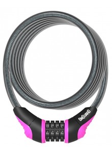 Zámek ONGUARD spirála 1800x10mm růžový, stavitelný kód, držák