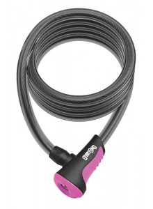 Zámek ONGUARD spirála 1800x10mm růžový, držák