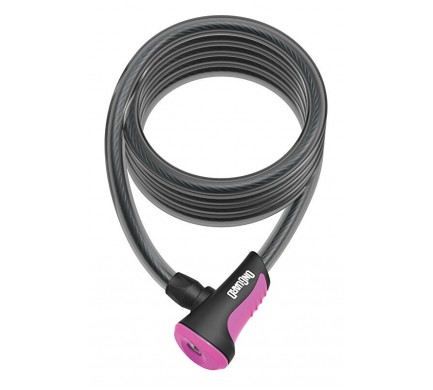 Zámek ONGUARD spirála 1800x10mm růžový, držák