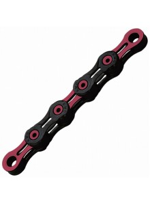 Řetěz KMC DLC 11 růžovo/černý v krabičce 118 čl.