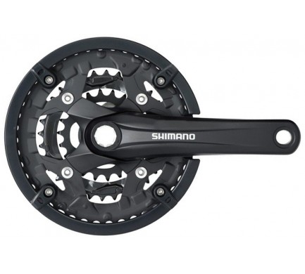 Kliky SHIMANO Alivio FC-T4010 , 170mm, 48-36-26 zubů, černé, s krytem, 9 speed, pro osu octalink