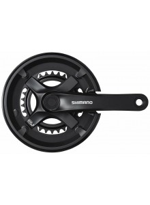 Kliky SHIMANO Tourney FC-TX501-L 175mm 46x30 zubů, černé s krytem