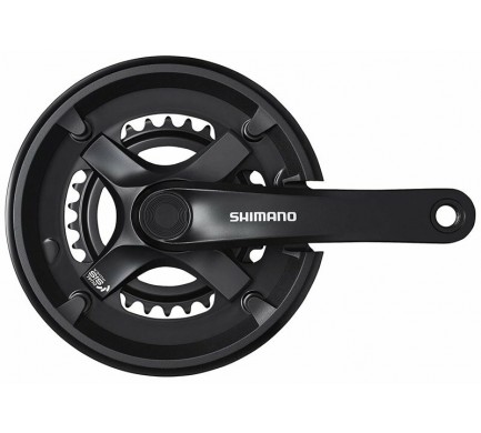 Kliky SHIMANO Tourney FC-TX501-L 175mm 46x30 zubů, černé s krytem