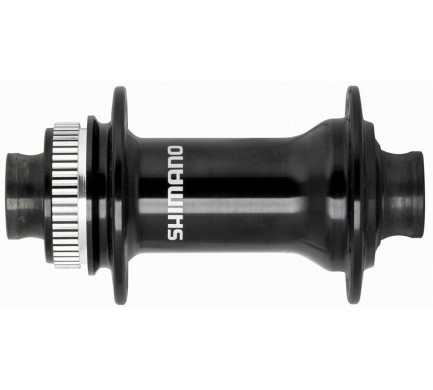Náboj disc SHIMANO HB-MT410 32děr Center lock 15mm e-thru-axle 100mm přední černý v krabičce
