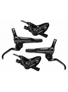 Brzda kotoučová SHIMANO MT501/MT520 čtyřpístkové přední a zadní komplet bez kotoučů (zadní J-kit)