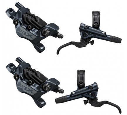 Brzda kotoučová SHIMANO SLX M7120 čtyřpístkové přední a zadní komplet bez kotoučů J-kit v krabičce