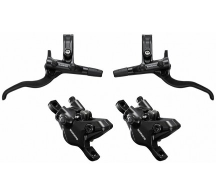 Brzda kotoučová SHIMANO Deore MT410 přední a zadní komplet bez kotoučů (zadní J-kit)