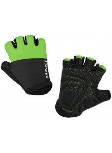 Dětské krátkoprsté rukavice MAX1 11-12 let černo/zelené