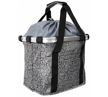 Koš přední s RÚ klipem,  látkový s hliníkovým rámem - Bobeš