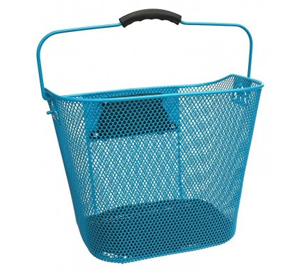 Koš přední oválný Klikfix City s držadlem modrý